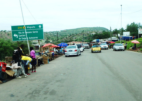 The roadsidee instantly became a market place.